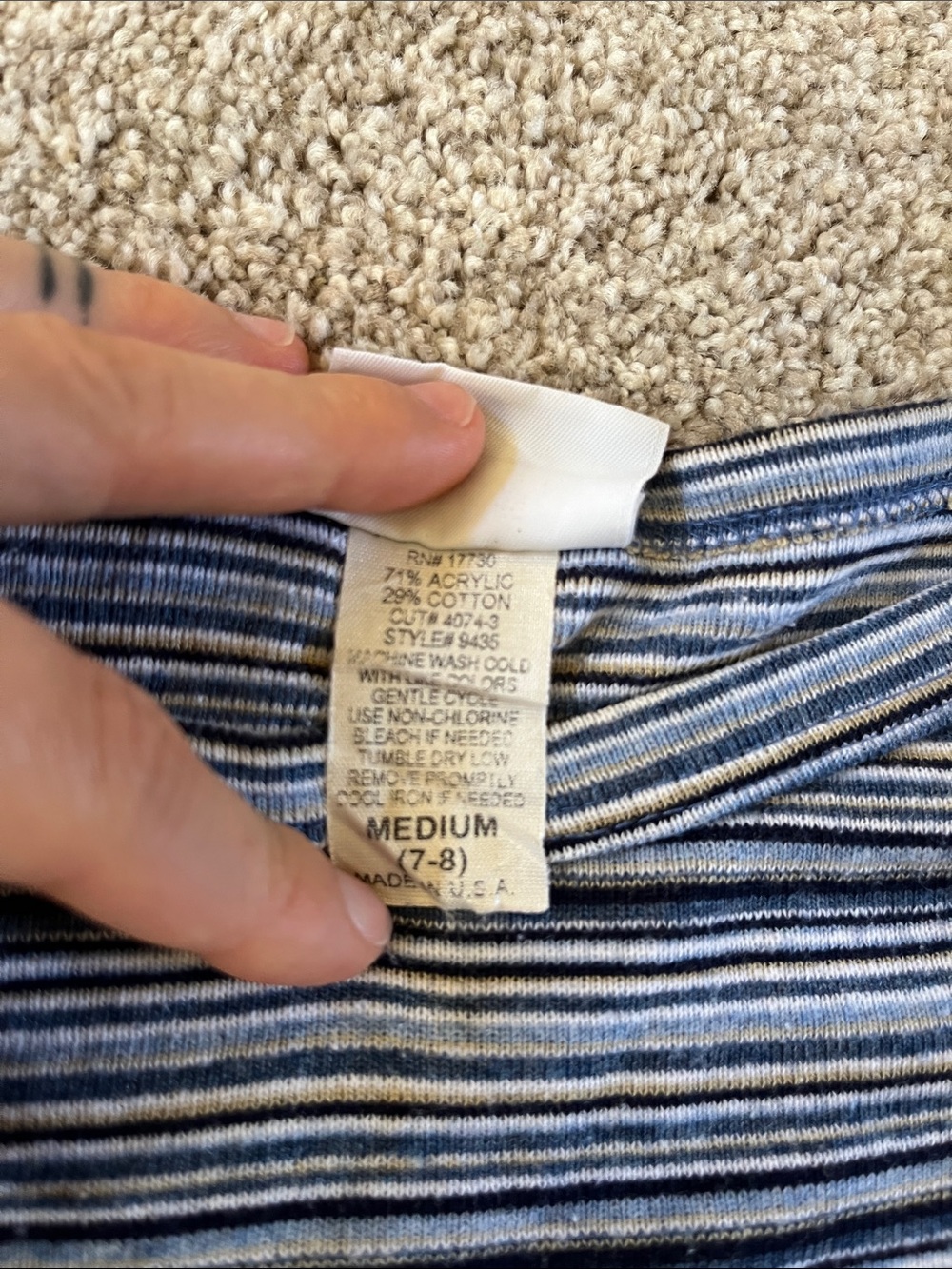 Vintage y2k 90s striped cropped spaghetti tank top - Picture 3 of 4